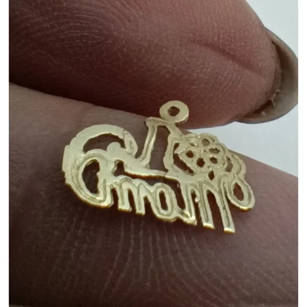 14K Gold “#1 Mom” Flower Charm